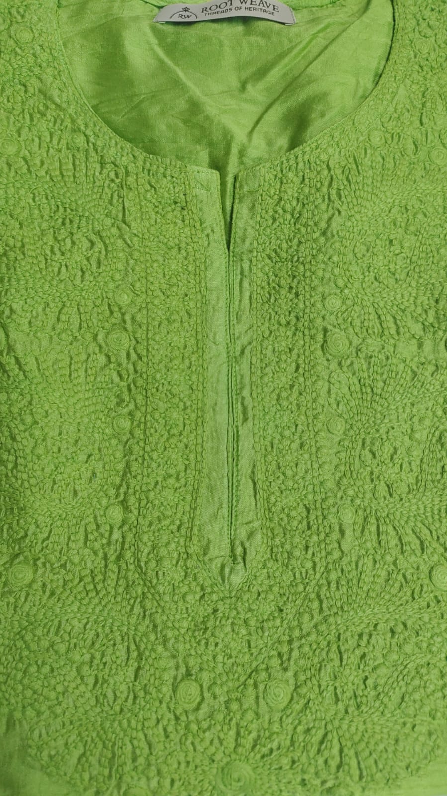 Chikankari Machine Embroidered Chanderi Kurta Pant set
