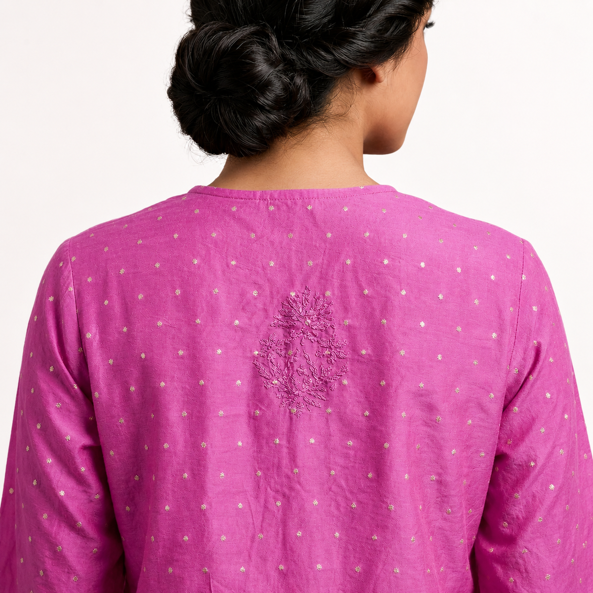 Hand |Embroidered Chanderi Zari Kurta I