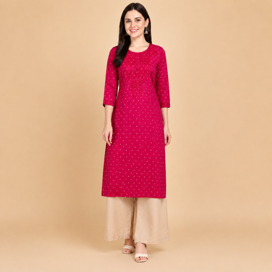 Hand Embroidered Chanderi Zari Kurta III