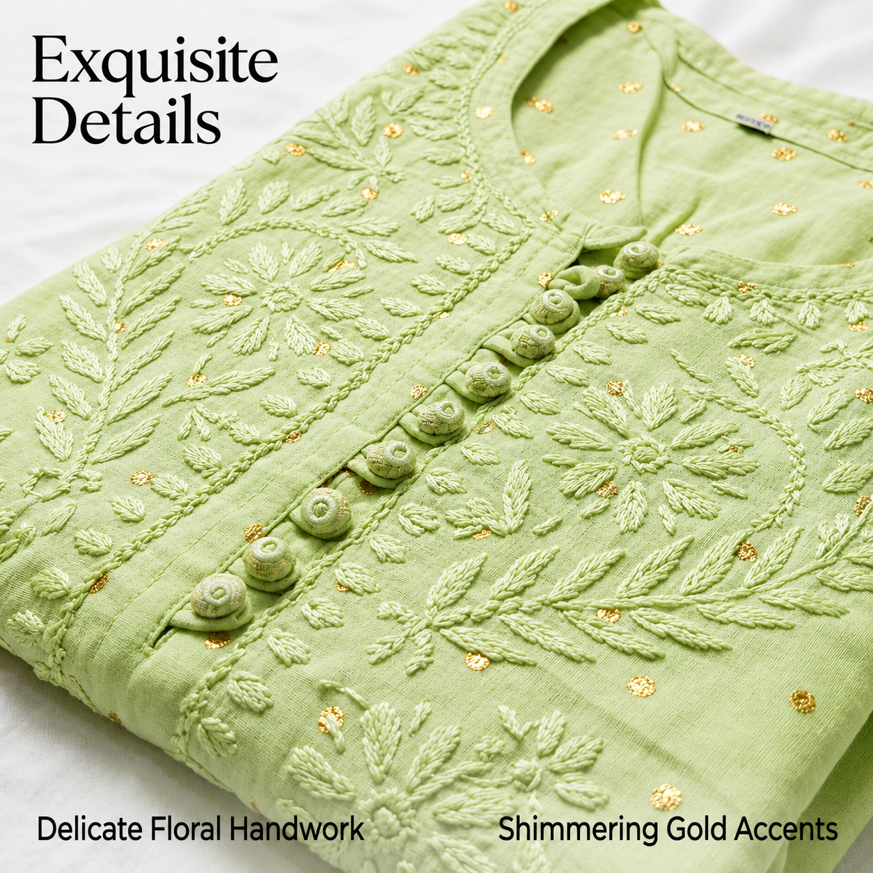 Hand Embroidered Chanderi Zari Kurta Palazzzo Set